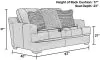 Jackson Furniture Industries 450702-1273/89-3073/89 Marco - Leather Loveseat - Chocolate