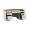 Liberty Furniture 244-HOJ-CDS Magnolia Manor - 5 Piece Home Office Set (Complete Desk) - Antique White