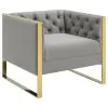 CoasterElevations 509113 Eastbrook - Velvet Upholstered Tufted Accent Chair - Gray