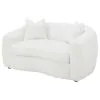 CoasterElevations 509872 Isabella - Faux Sheepskin Upholstered Loveseat Natural - Ivory