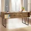 CoasterEveryday 800999 Analiese - 4-Drawer Writing Desk - Rustic Nutmeg
