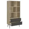 Coaster Fine Furniture 801923 Maeve - 3-Shelf Bookcase With Drawers - Distressed Pine