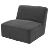 Coaster Fine Furniture 905713 Cobie - Upholstered Armless Swivel Chair - Dark Charcoal