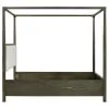 Coaster Fine Furniture 224931Q Gran Park - Queen Four Poster Canopy Bed - Dark Cocoa