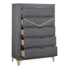 New Classic B1826-070 Symmetry - 5 Drawer Chest - Charcoal