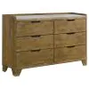 Coaster Fine Furniture 222973 Henderson - 6-Drawer Bedroom Dresser Cabinet - Medium Oak