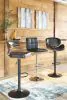 Ashley Furniture D120-130 Ashley Furniture D120-130 Bellatier - Tall UPH Swivel Barstool(Set of 2) - Black / Chrome Finish