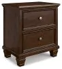 Ashley Furniture B685-92 Danabrin - Two Drawer Nightstand - Brown