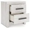 Ashley Furniture B3788-92 Cayboni - Two Drawer Night Stand - Whitewash