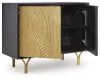 Ashley Furniture A4000654 Tayner - Accent Cabinet - Black / Gold Finish