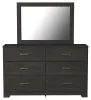 Ashley Furniture B2589/31/36/72/97 Ashley Furniture B2589/31/36/72/97 Belachime - 4 Pc. - Dresser, Mirror, King Panel Bed - Black