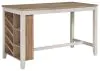 Ashley Furniture D394/32/024(4) Ashley Furniture D394/32/024(4) Skempton - 5 Pc. - Counter Table, 4 Upholstered Stools - White