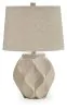 Ashley Furniture L235974 Edselham - Paper Table Lamp - Distressed Cream