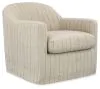 Ashley Furniture A3000817 Valwick - Swivel Accent Chair - Cream / Brown