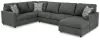 Ashley Furniture 29003S2 Ashley Furniture 29003S2 Edenfield - Right Arm Facing Corner Chaise 3 Pc Sectional - Charcoal