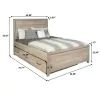Samuel Lawrence Furniture S496-YBR-K11 River Creek - Full Panel Bed with Trundle - River Birch Brown