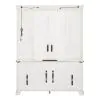 Liberty Furniture 498-ENTW-ENC Liberty Furniture 498-ENTW-ENC Morgan Creek - Entertainment Center - Antique White / Wirebrushed Tobacco Accents