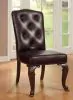 Furniture of America CM3319L-SC-2PK Bellagio - Leatherette Side Chair (Set of 2) - Brown Cherry / Brown