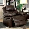 Furniture of America CM6992-CH Listowel - Recliner - Brown