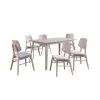 New Classic 40-1651W-D6CT New Classic 40-1651W-D6CT Oscar - Rectangle Table & 6 Chairs - White Ash