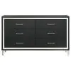 Coaster Fine Furniture 224993 Lucia - 6-Drawer Dresser Cabinet - Black