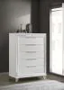 Coaster Fine Furniture 224965 Marmore - 5-Drawer Bedroom Chest Of Drawers - White