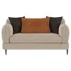 Coaster Fine Furniture 509412 Jade - Chenille Upholstered Sculpted Track Arm Loveseat - Latte