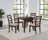 Coaster Fine Furniture 150340 Barton - 5 Piece Round Wood Dining Table Set - Dark Brown