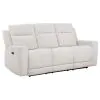 Coaster Fine Furniture 610151P-S2 Kennett - 2-Piece Chenille Power Reclining Sofa Set - Ivory