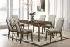 New Classic 40-7185BN-D6C New Classic 40-7185BN-D6C Maggie - Dining Table With 6 Natural Chairs - Dark Brown