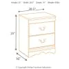 Ashley Furniture B128-92 Huey Vineyard - Two Drawer Night Stand - Black