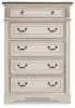 Ashley Furniture B743-46 Realyn - Five Drawer Chest - White / Brown / Beige