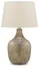 Ashley Furniture L430664 Mari - Glass Table Lamp  - Gray / Gold Finish