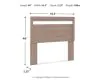 Ashley Furniture EB2520-156 Flannia - Full Panel Headboard - Gray