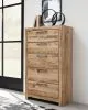 Ashley Furniture B1050/31/36/46/58/56/97 Ashley Furniture B1050/31/36/46/58/56/97 Hyanna - 6 Pc. - Dresser, Mirror, Chest, King Panel Bed - Tan