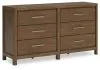 Ashley Furniture B974/31/36/58/56/50/97S Ashley Furniture B974/31/36/58/56/50/97S Cabalynn - 6 Pc. - Dresser, Mirror, King Panel Bed With Storage - Light Brown