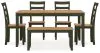 Ashley Furniture D401-325 Ashley Furniture D401-325 Gesthaven - Dining Room Table Set (Set of 6) - Natural / Green