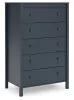 Ashley Furniture EB1528-245 Simmenfort - Five Drawer Chest - Navy Blue