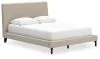 Ashley Furniture B1199/231/36/81/91(2) Ashley Furniture B1199/231/36/81/91(2) Cielden - 5 Pc. - Dresser,  Mirror, Queen Upholstered Bed With Roll Slats, 2 Nightstands - Soft Gray / Beige