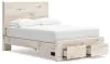 Ashley Furniture B2310B20 Ashley Furniture B2310B20 Lawroy - Full Panel Bed With Storage Footboard - Light Natural