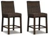 Ashley Furniture P750-130 Paradise Trail - Barstool (Set of 2) - Medium Brown