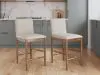 Ashley Furniture D752-124 Isanti - Upholstered Barstool (Set of 2) - Light Brown