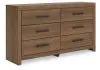Ashley Furniture PCB1116-31 Broachmyn - Six Drawer Dresser - Auburn