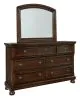 Ashley Furniture B697B1 Ashley Furniture B697B1 Porter - Dresser, Mirror - Rustic Brown