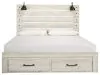 Ashley Furniture B192B31 Ashley Furniture B192B31 Cambeck - King Panel Bed With 2 Storage Drawers - Whitewash