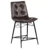 CoasterEssence 107860 Aiken - Upholstered Tufted Counter Chair (Set of 2) - Brown