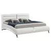 CoasterEssence 300345KE Jeremaine - Upholstered Eastern King Sleigh Bed - White