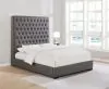 CoasterEssence 300621KE Camille - Upholstered Eastern King Panel Bed - Gray
