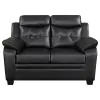 CoasterEveryday 506552 Finley - Upholstered Padded Arm Tufted Loveseat - Black