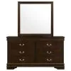 CoasterEveryday 202413M Louis Philippe - 6-Drawer Dresser With Mirror - Cappuccino